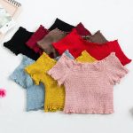 Fashion women off Shoulder crop Top