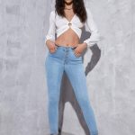 baby blue jeans pants