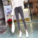 gray jeans pants