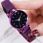 ⁦ساعة نسائية فاخرة بتصميم Galaxy Star وسوار مغناطيسي⁩ - الصورة ⁦3⁩