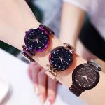 ⁦ساعة نسائية فاخرة بتصميم Galaxy Star وسوار مغناطيسي⁩ - الصورة ⁦4⁩