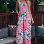 جمبسوت صيفي أنيق بنقشة الزهور (Floral Wide-Leg Jumpsuit)