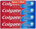 معجون أسنان كولجيت للحماية من التسوس (120 مل) - عرض 4 قطع (Colgate Cavity Protection)