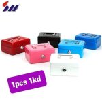 خزنة معدنية صغيرة بفلوس وقفل بحجم مدمج (Cash Box)