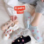 شرابات نسائية قصيرة مطبوعة